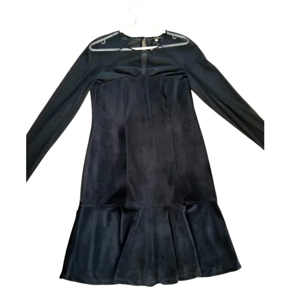 🆕 Paul Brial Black Fit And Flare Holiday Velvet Midi Dress - Picture 6 of 8